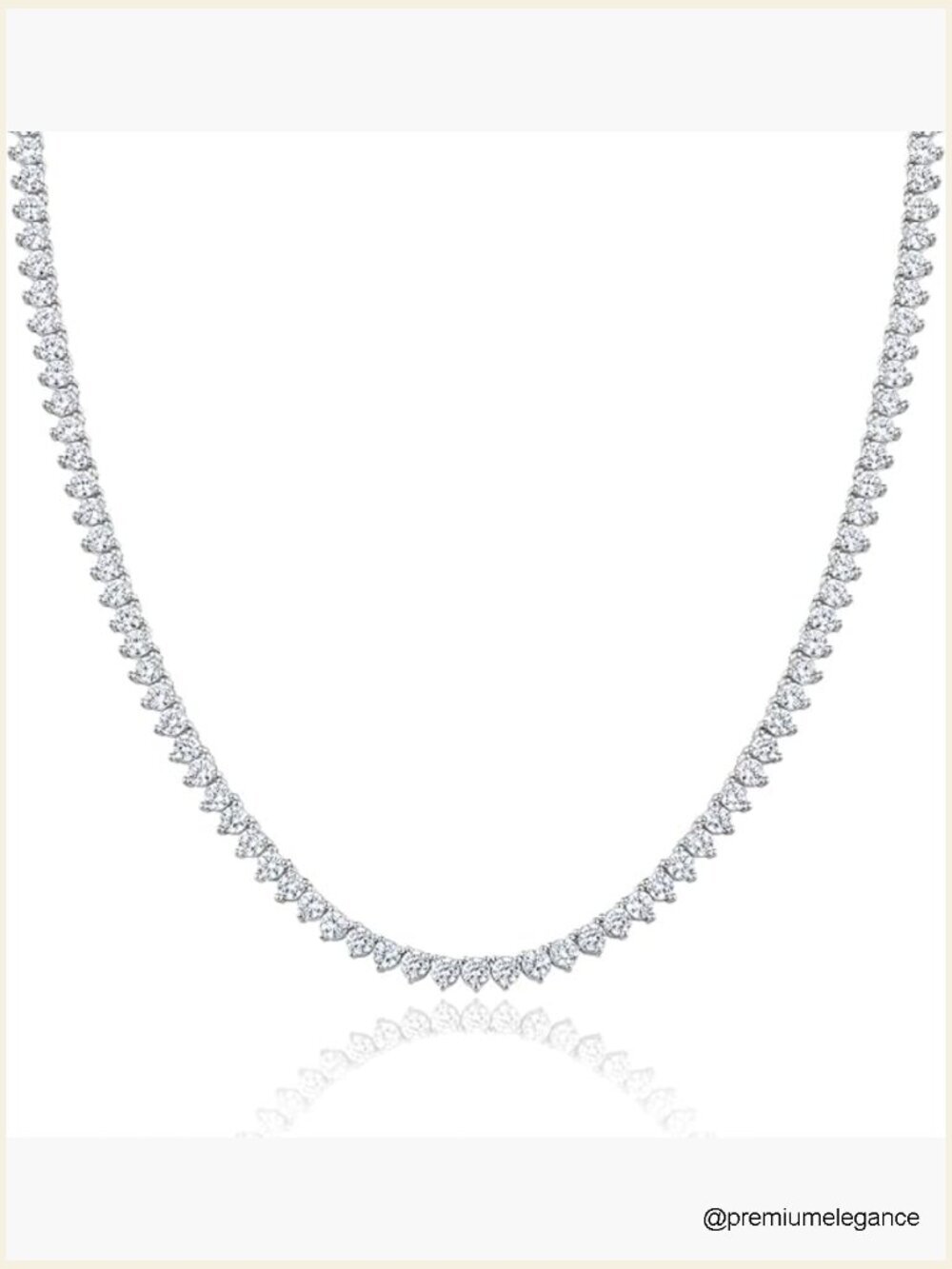 AAAA Cubic Zirconia Tennis Necklace 18K Gold Plated Bling